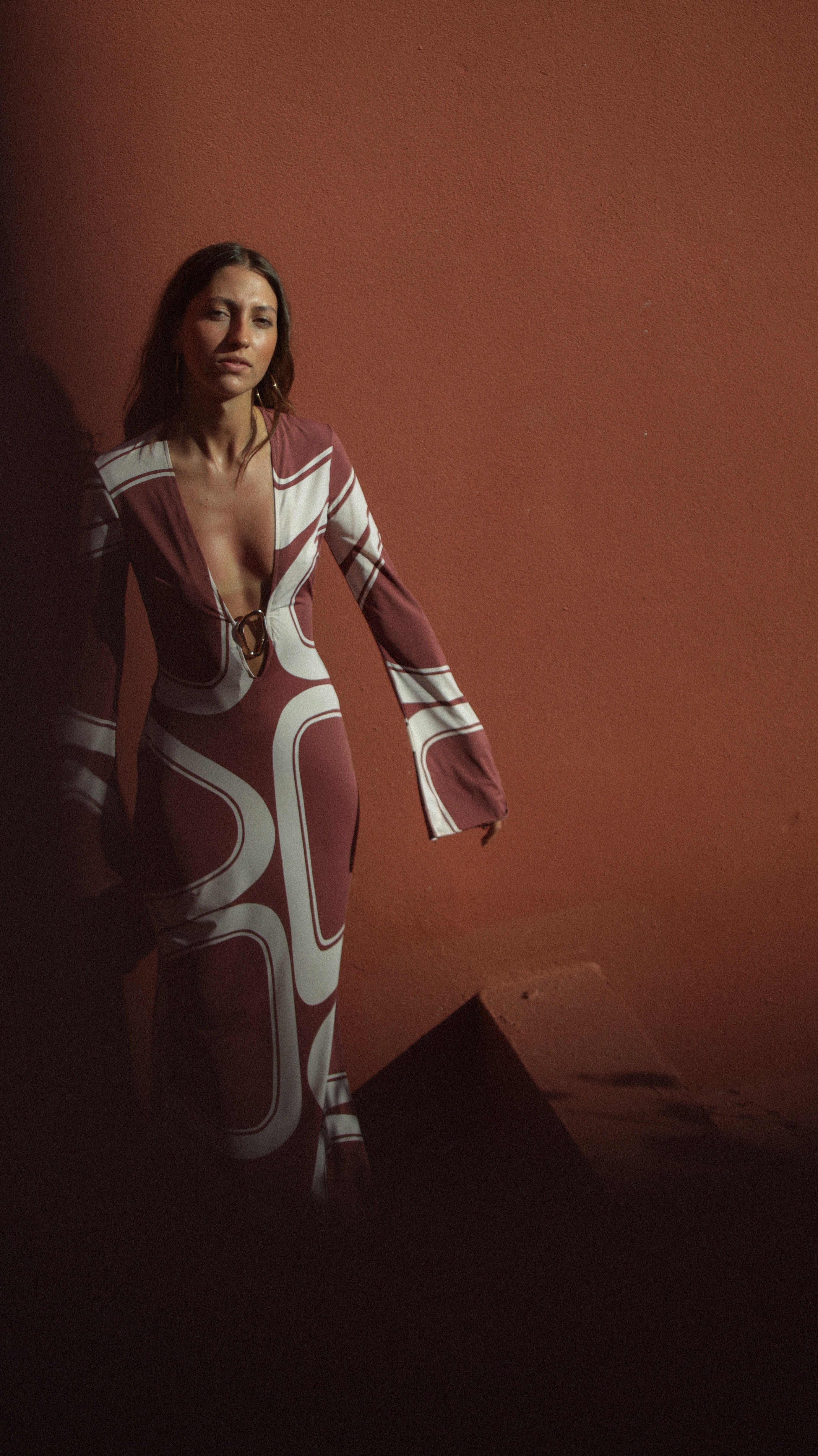 JANE DRESS in Brown Élas Print