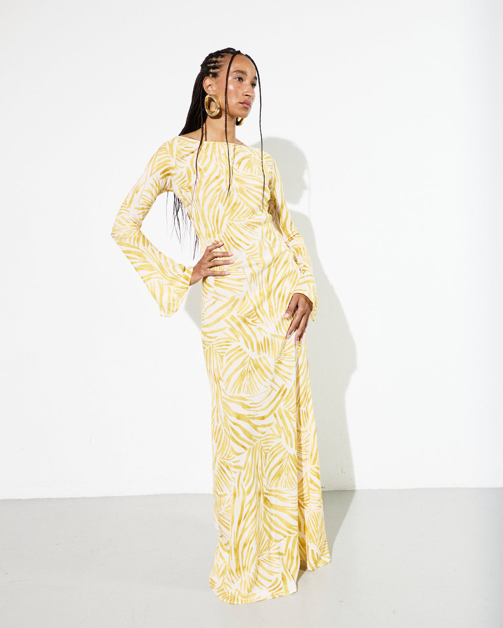 GISELE DRESS in Golden Folya Print