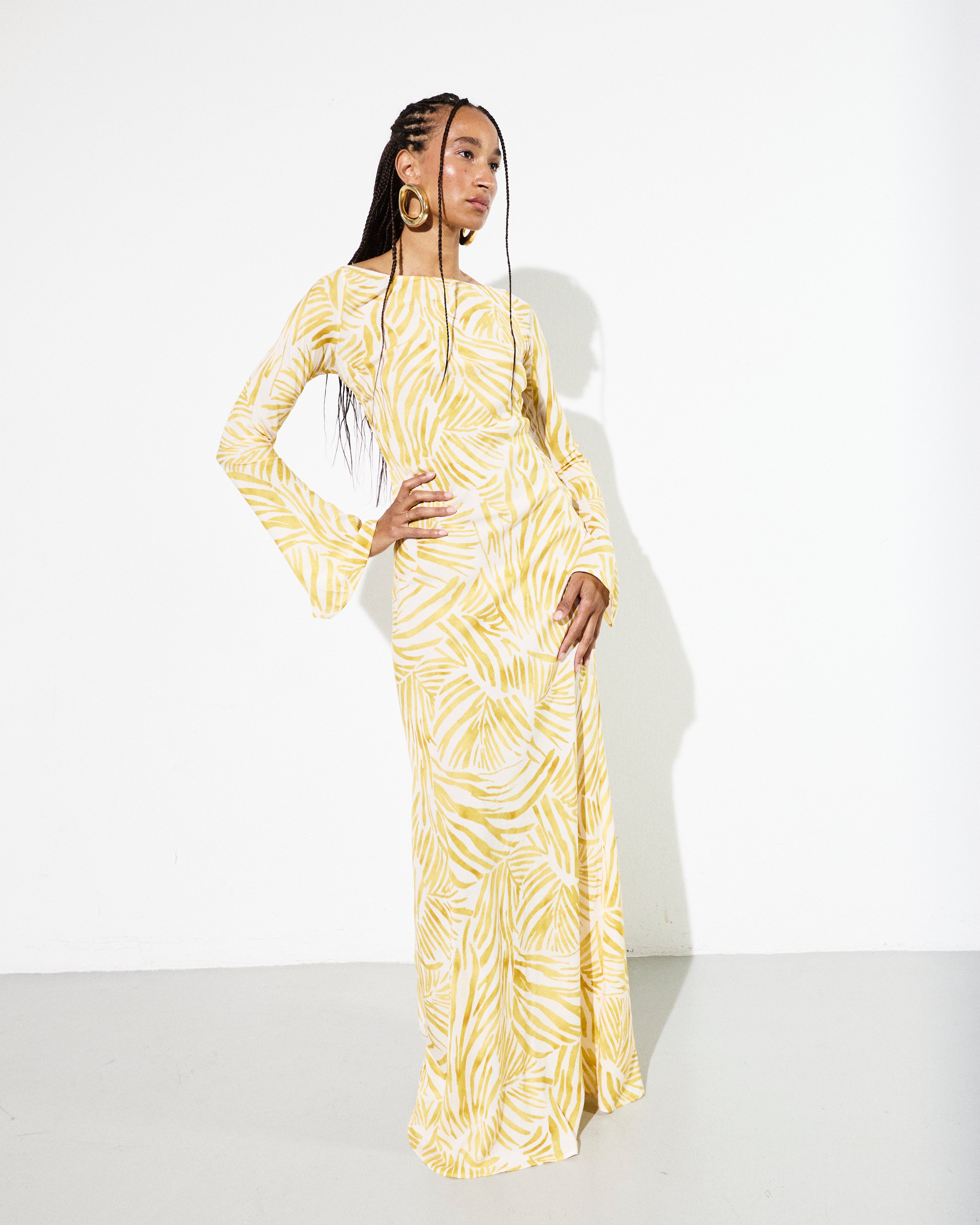 GISELE DRESS in Golden Folya Print
