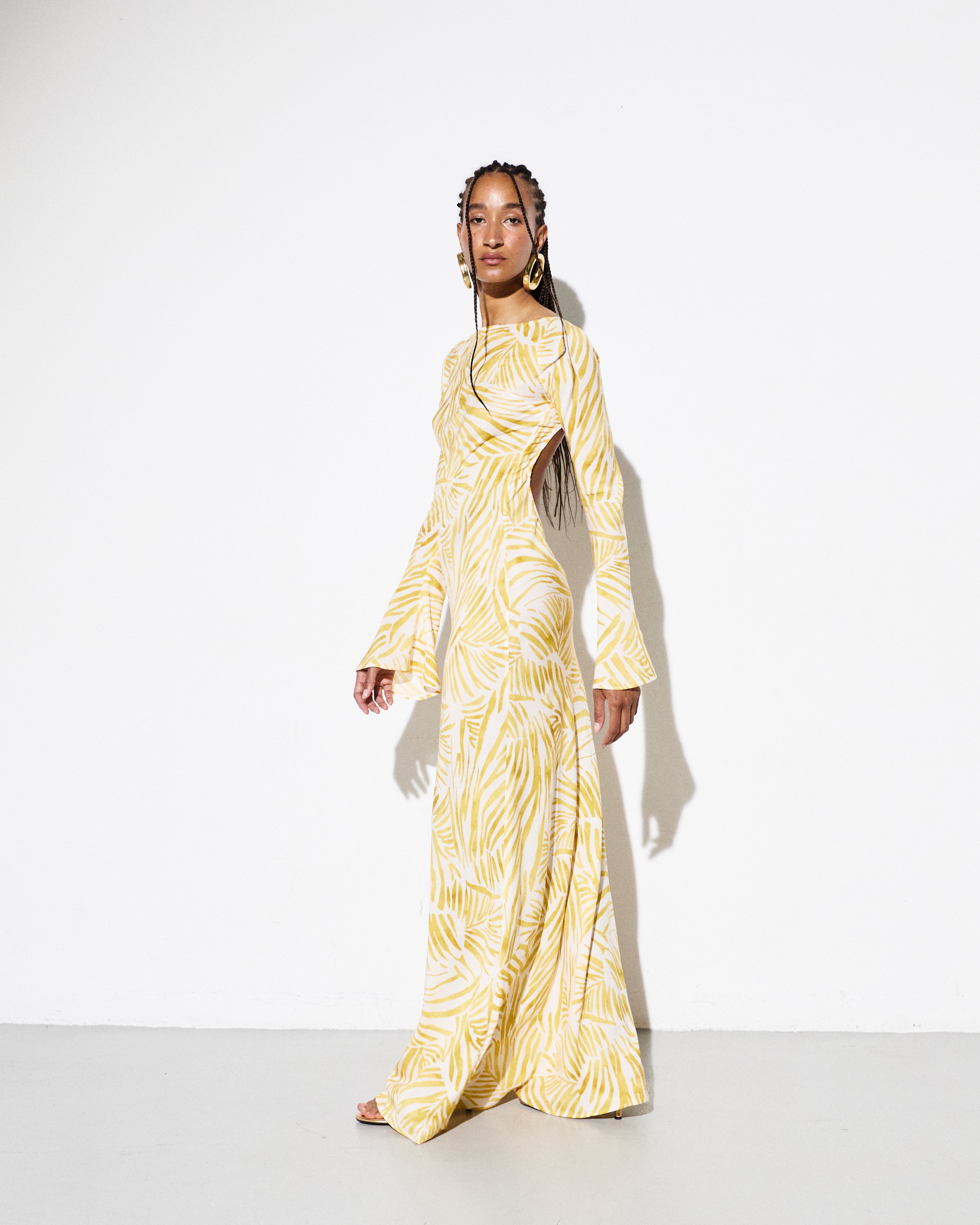 GISELE DRESS in Brown Folya Print
