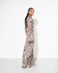GISELE DRESS in Brown Folya Print