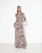 GISELE DRESS in Brown Folya Print