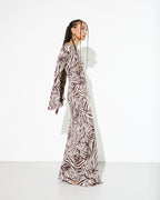 GISELE DRESS in Brown Folya Print