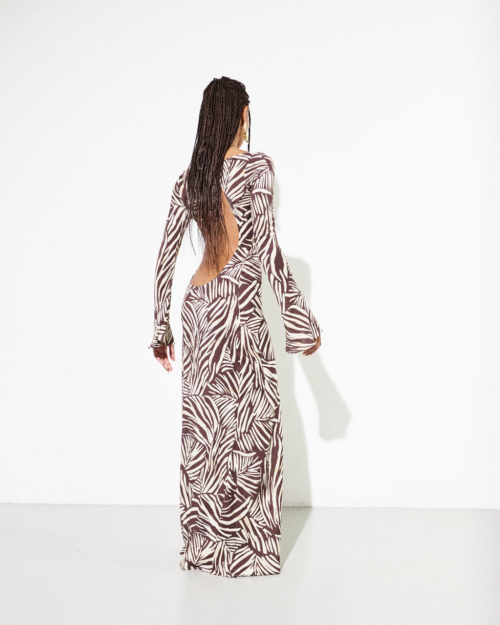 GISELE DRESS in Brown Folya Print