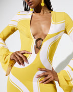 JANE DRESS in Yellow Èlas Print
