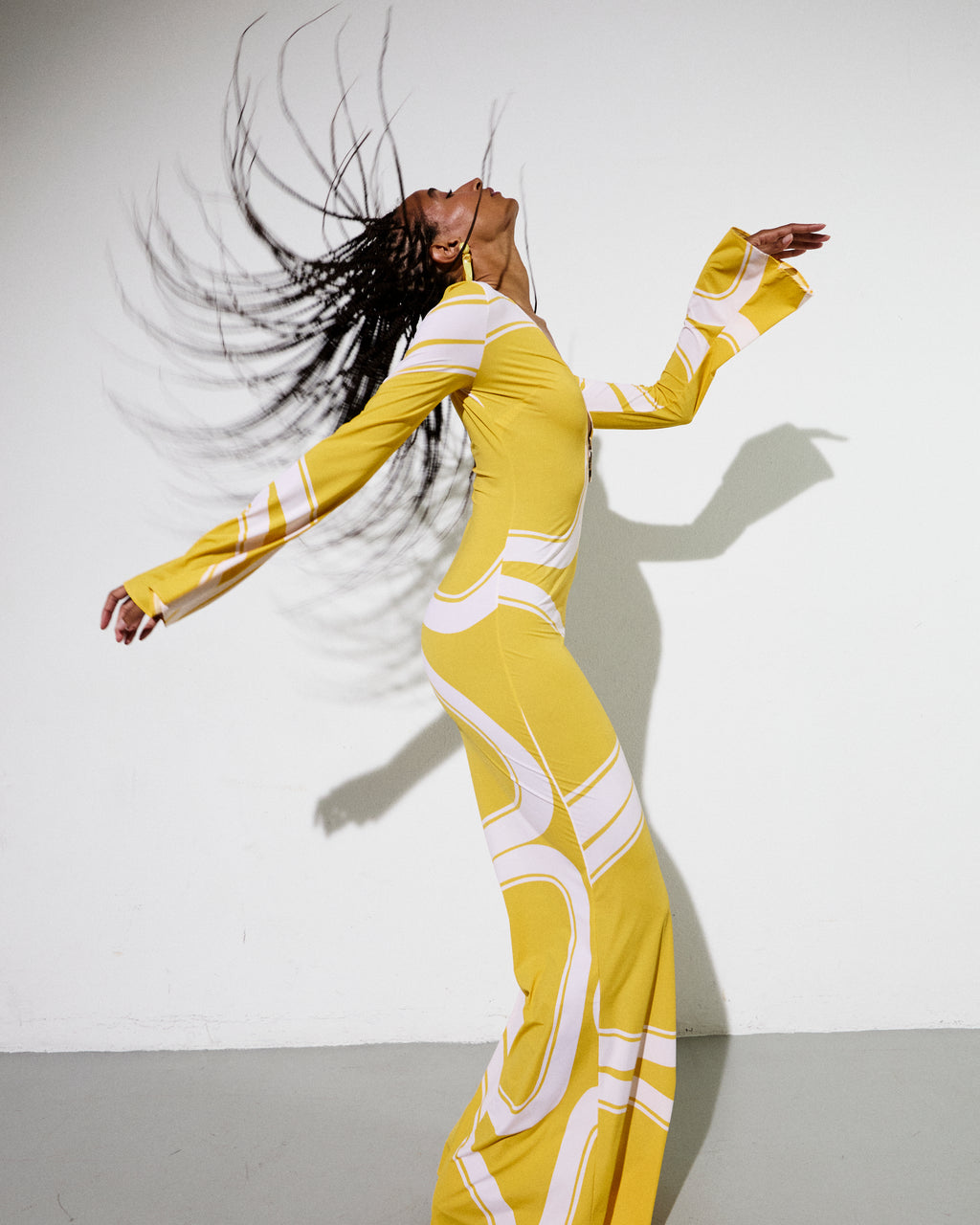 JANE DRESS in Yellow Èlas Print