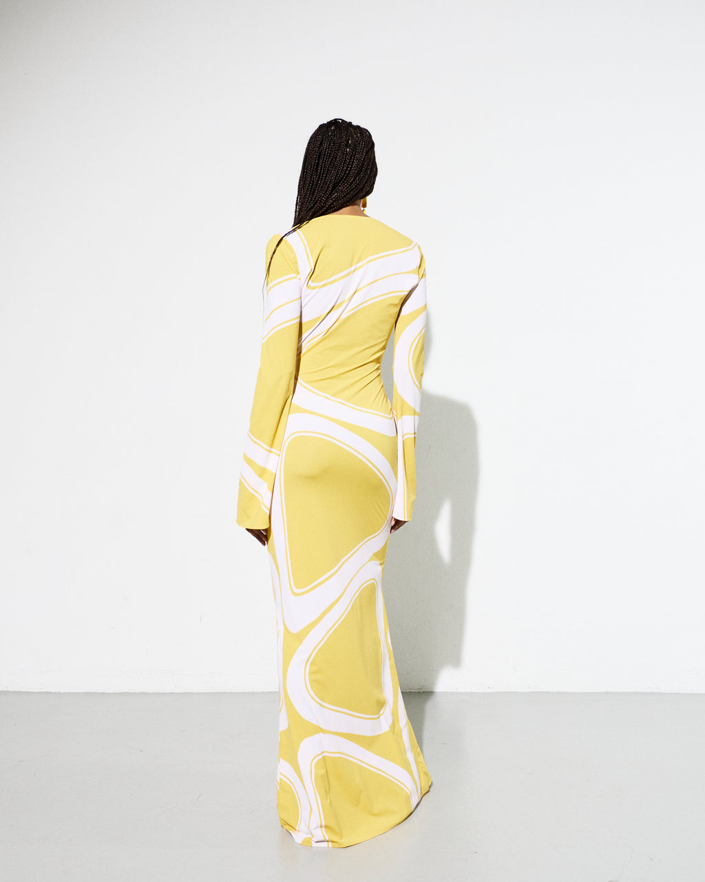 JANE DRESS in Yellow Èlas Print