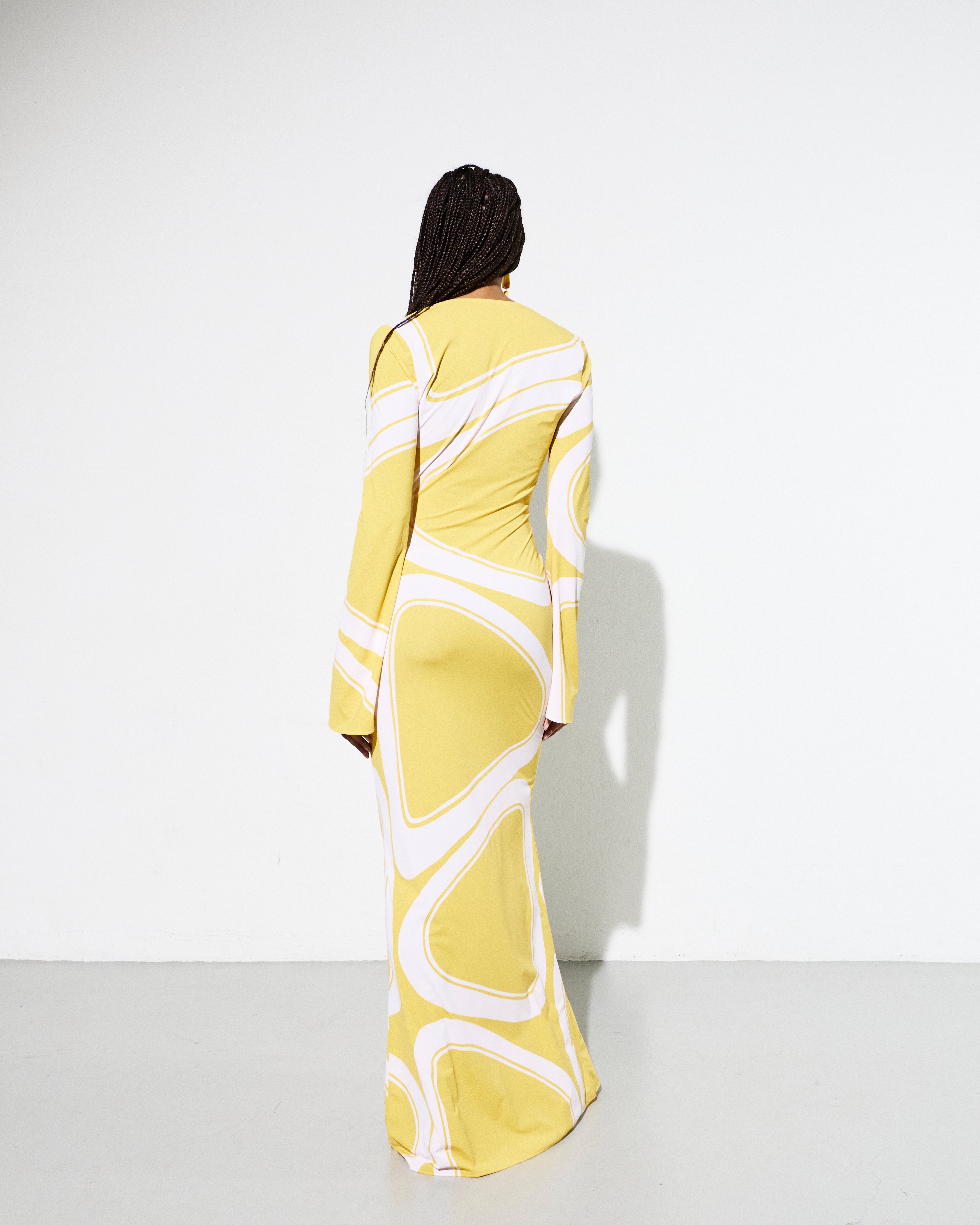 JANE DRESS in Yellow Èlas Print