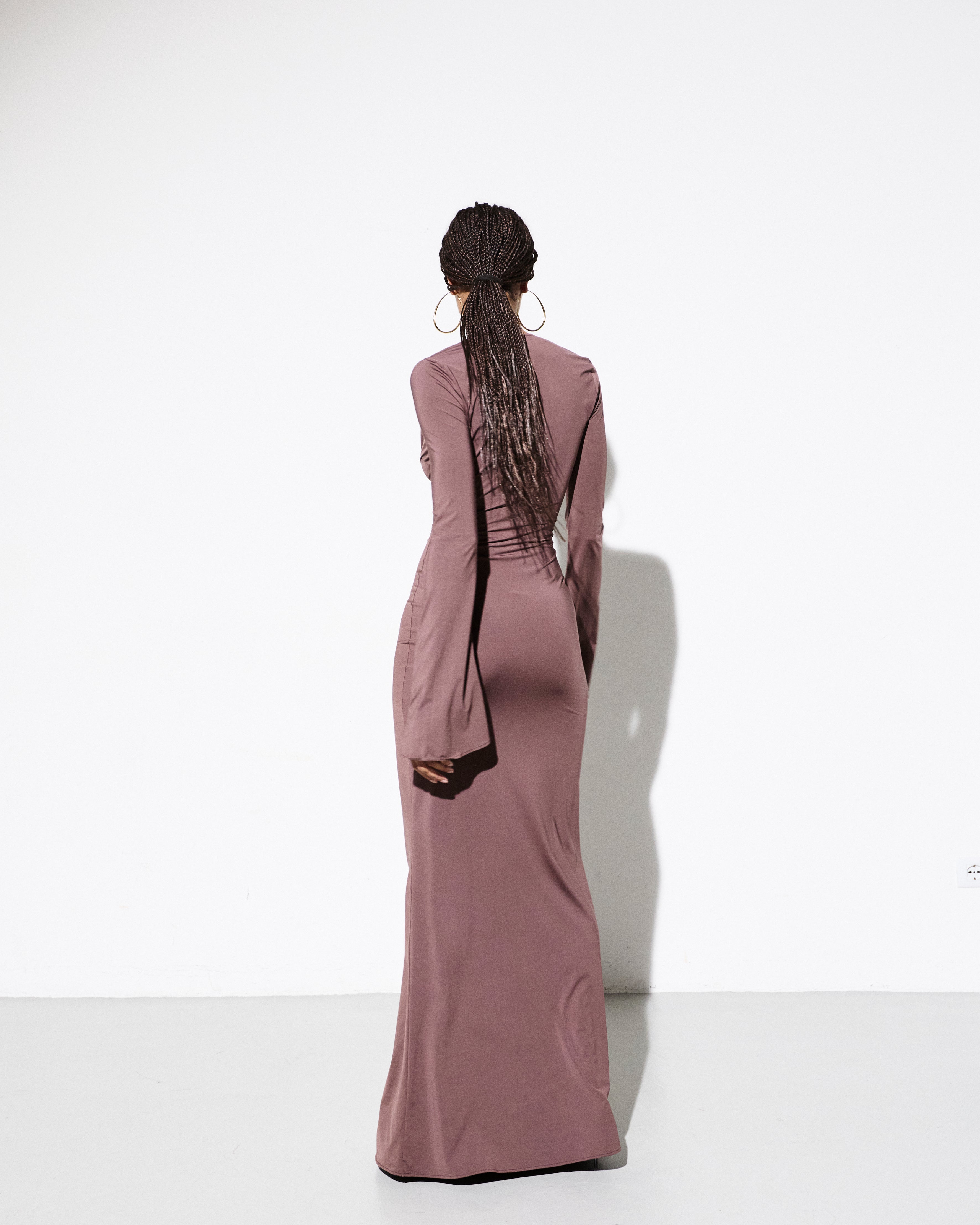 JANE DRESS in Brown