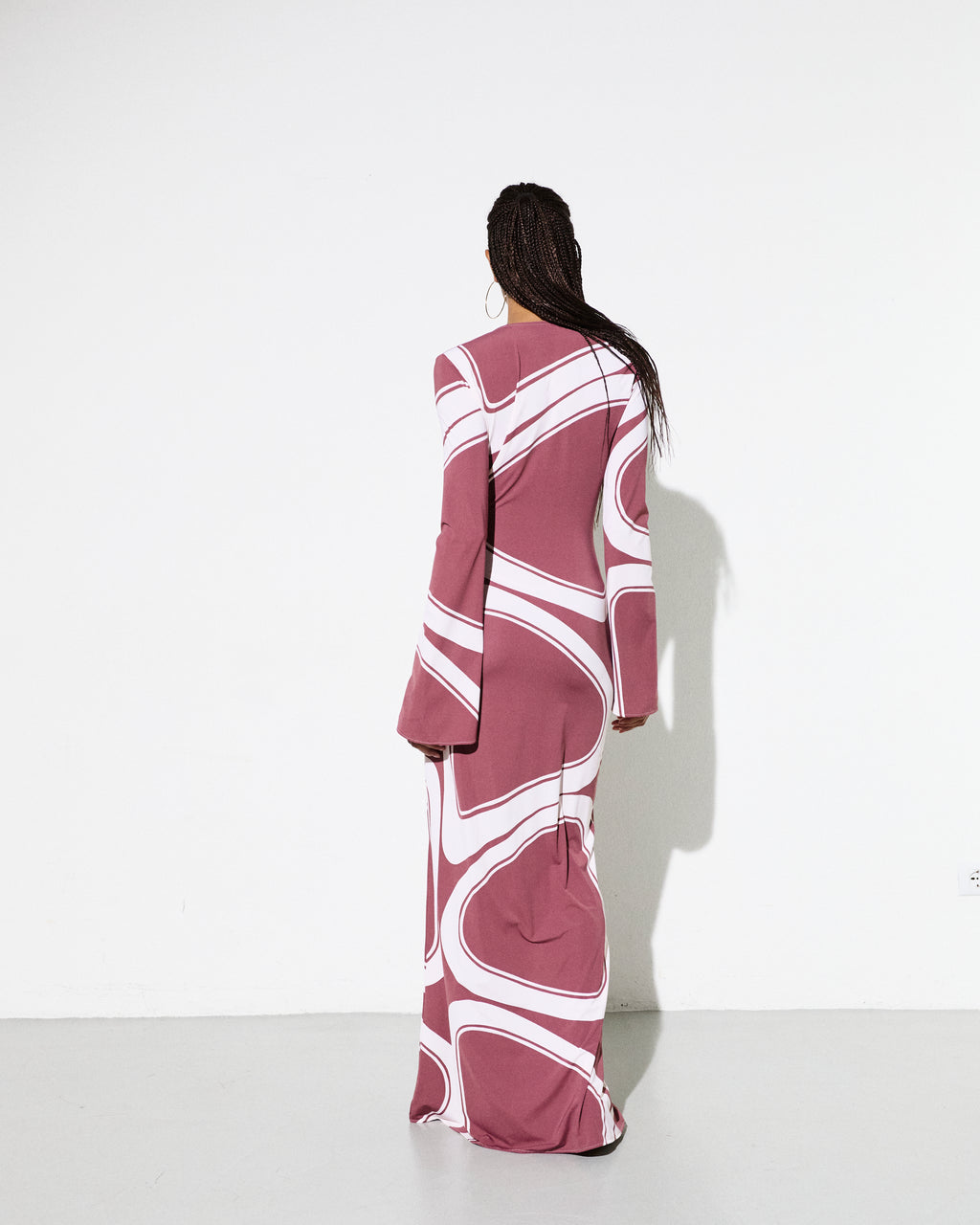 JANE DRESS in Brown Élas Print
