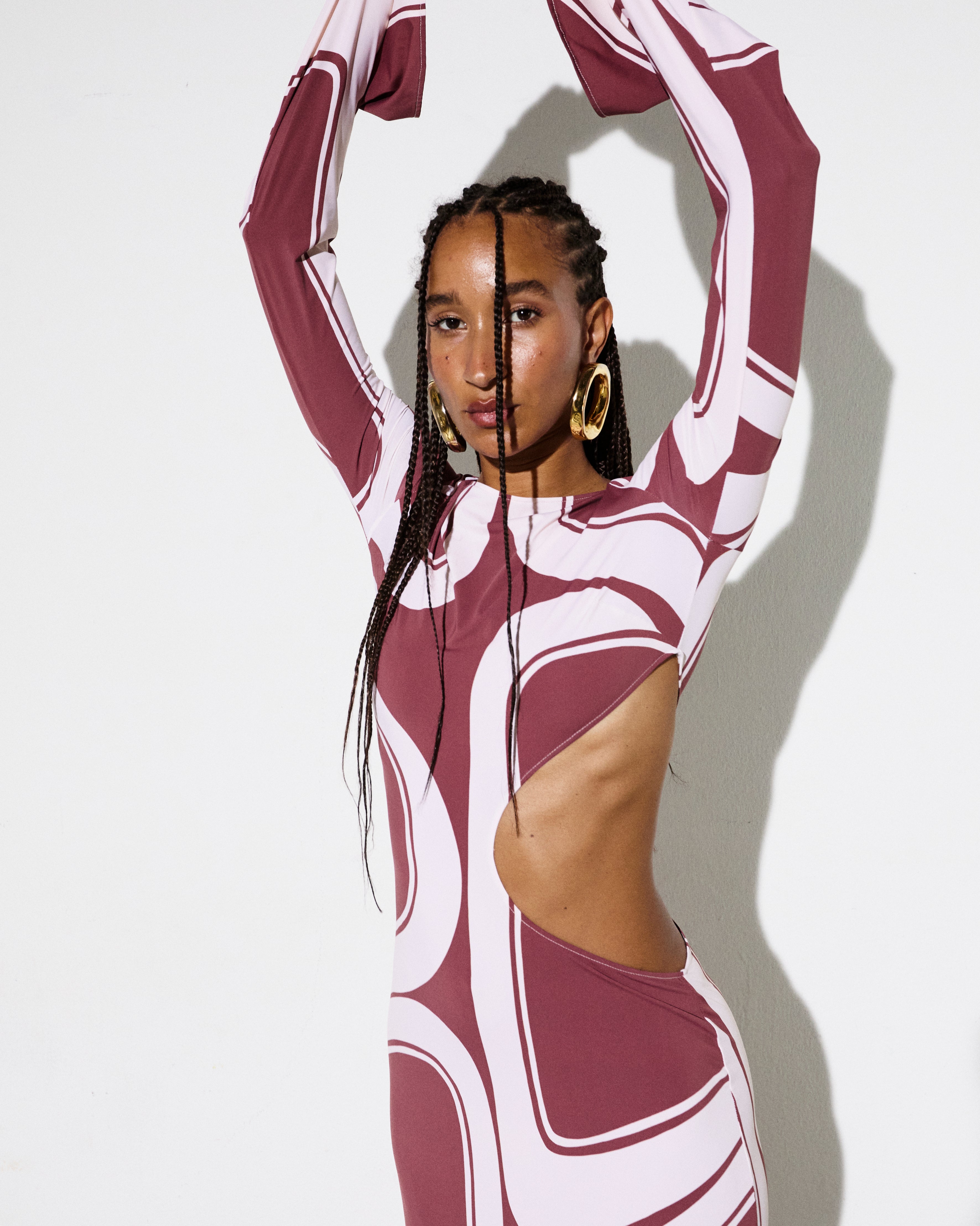 ALI DRESS in Brown Èlas Print