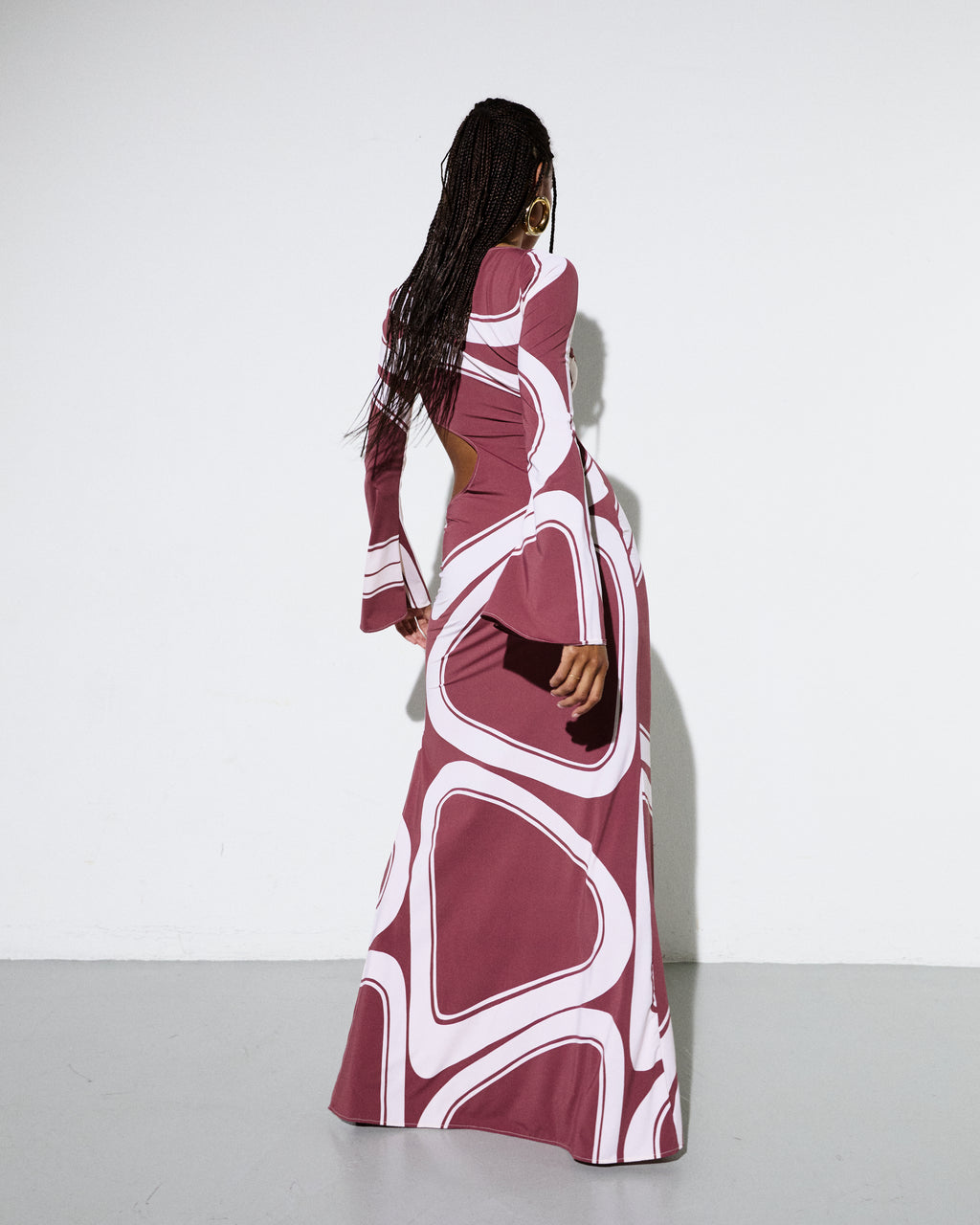 ALI DRESS in Brown Èlas Print