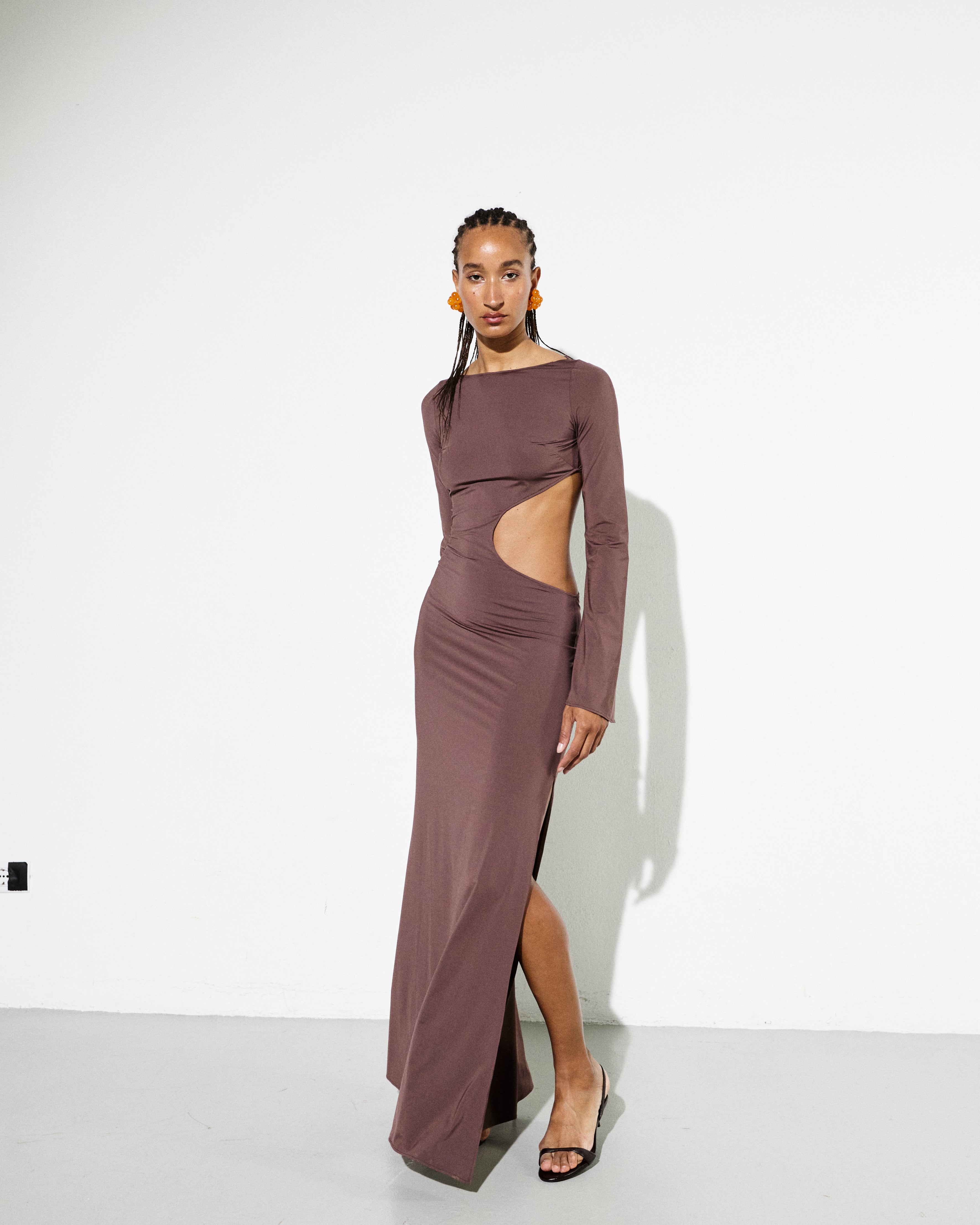 ALI DRESS in Brown