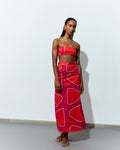 BRIGITTE SKIRT in Orange & Hot Pink Èlas Print