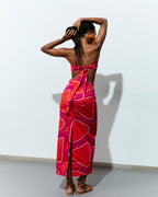 BRIGITTE TOP in Orange & Hot Pink Èlas Print