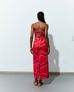BRIGITTE SKIRT in Orange & Hot Pink Èlas Print