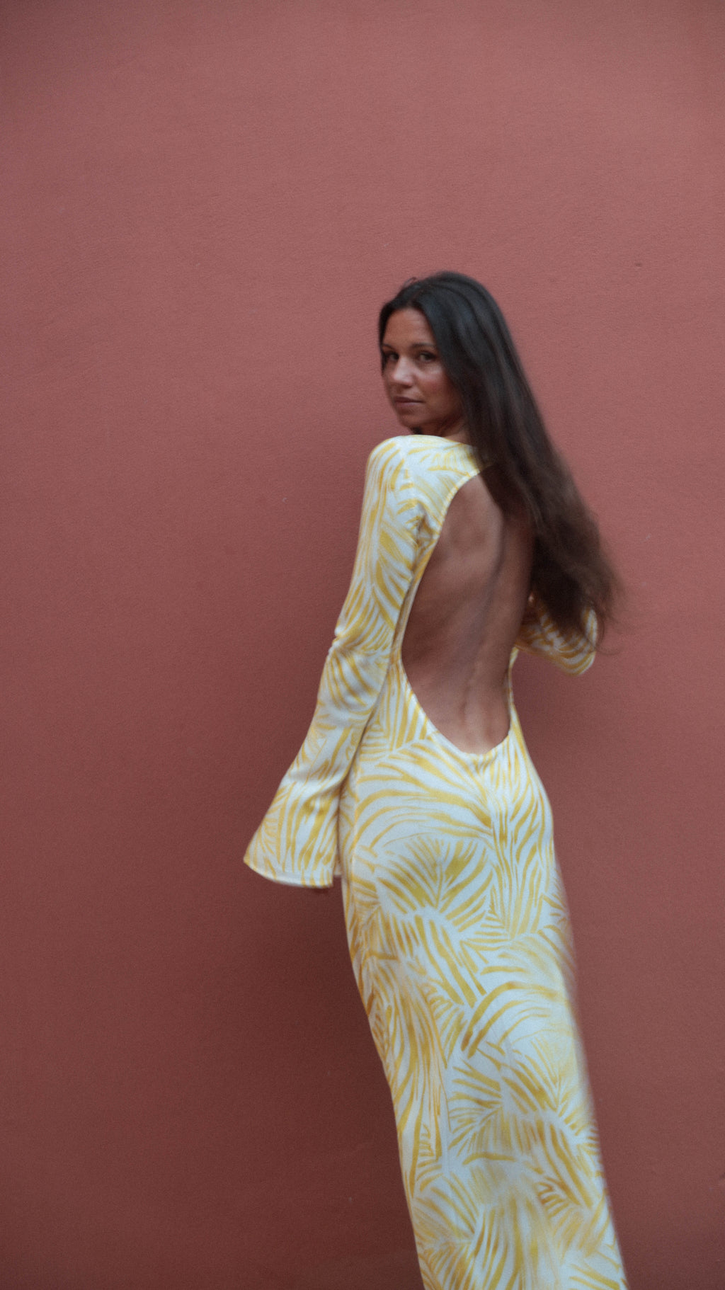GISELE DRESS in Golden Folya Print