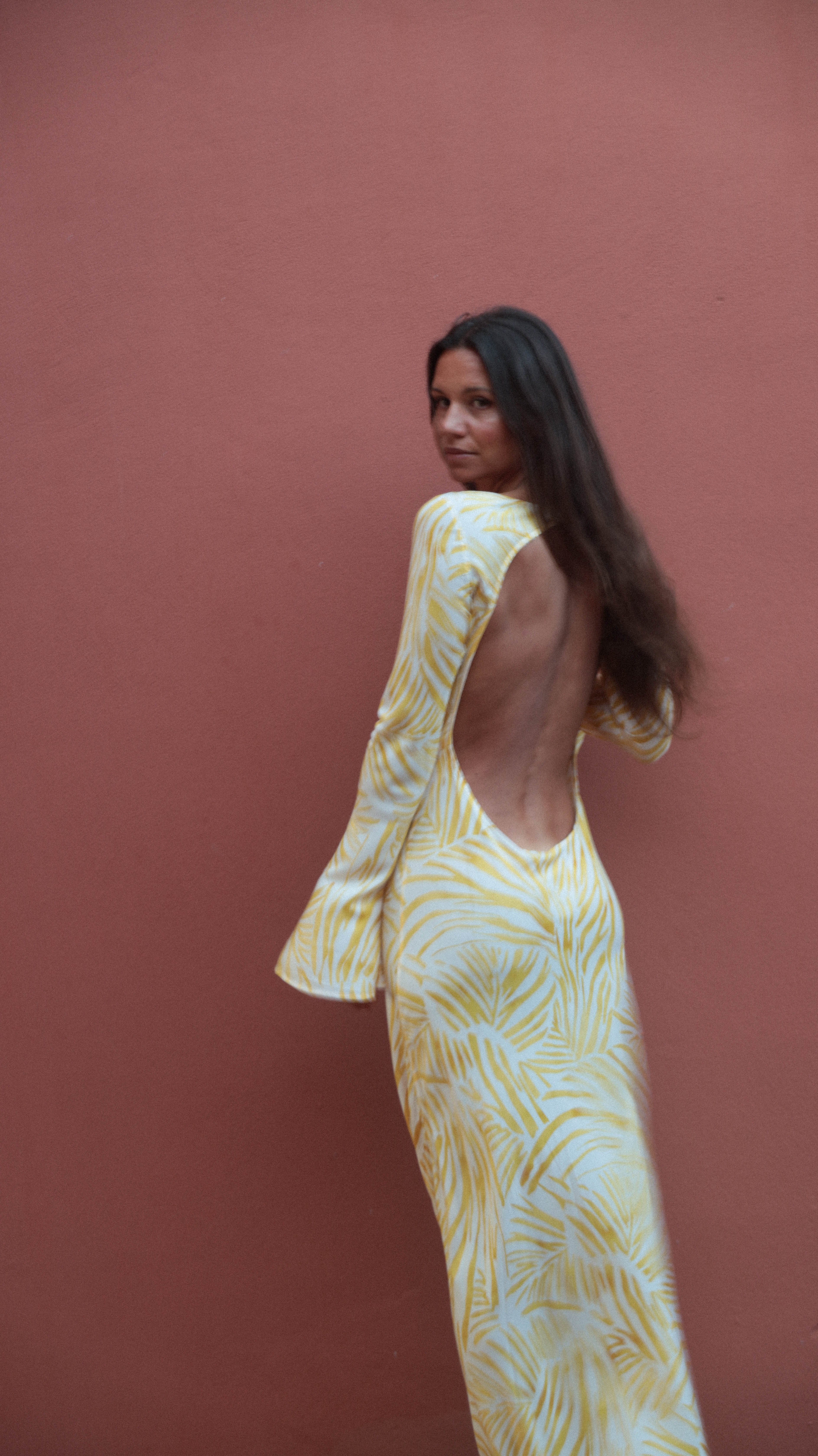 GISELE DRESS in Golden Folya Print